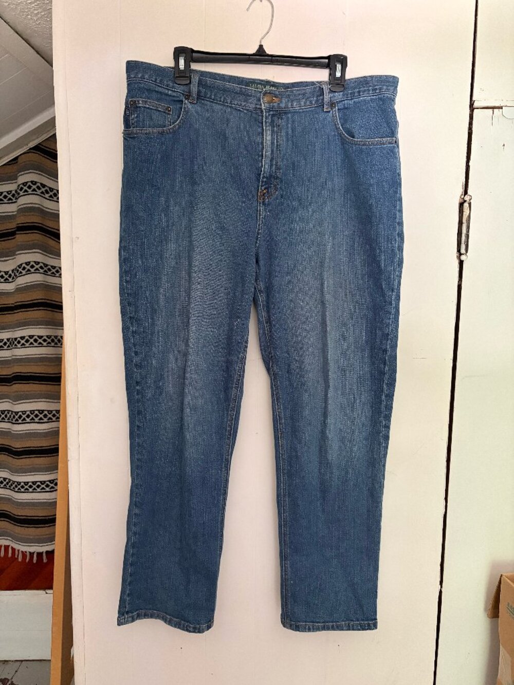 Lauren Jeans Co. Ralph Lauren straight leg plus size 16W medium wash blue jeans